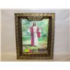 Image 1 : VINTAGE METAL FRAMED JESUS HOLIGRAM PICTURE 17X21