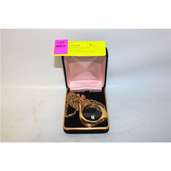 ESTATE MAGNIFYING GLASS NECKLACE IN BOX-ESTATE