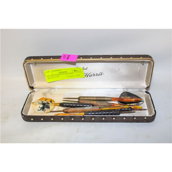 ESTATE DARTS IN VINTAGE BOX-ESTATE