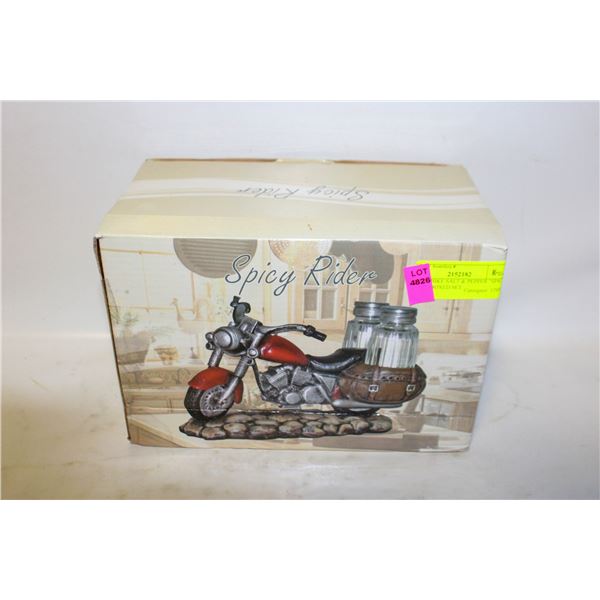MOTORBIKE SALT & PEPPER "SPICY RIDER" BOXED SET