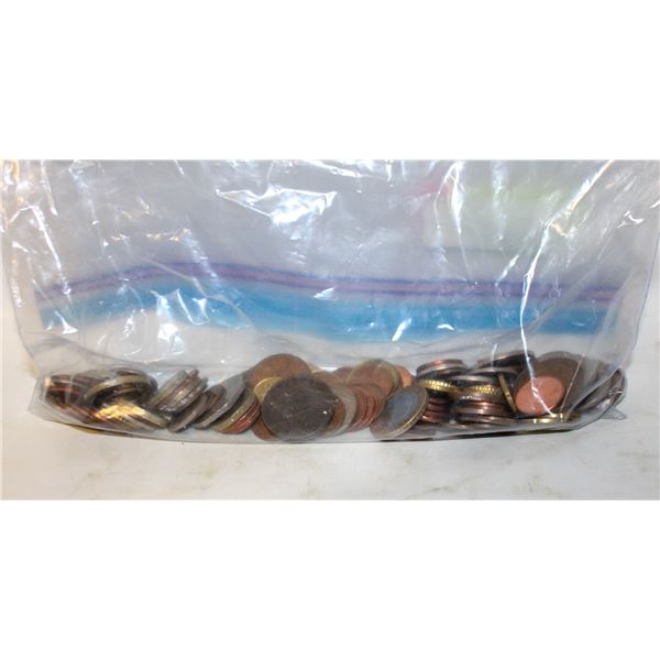 BAG OF BRITISH AND EURO COINS