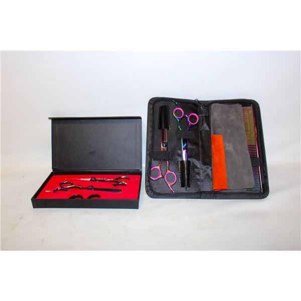 FLAT WITH 2 HAIRDRESSERS SCISSOR KITS