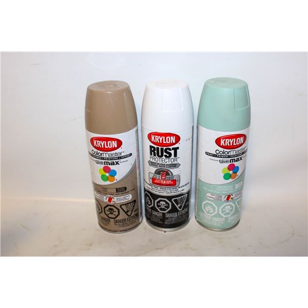 3PK KRYLON SPRAY PAINT