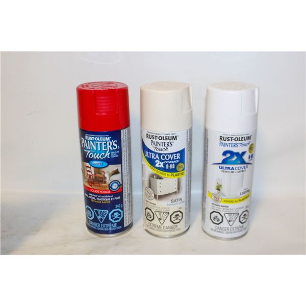 3PK RUSTOLEUM SPRAY PAINT