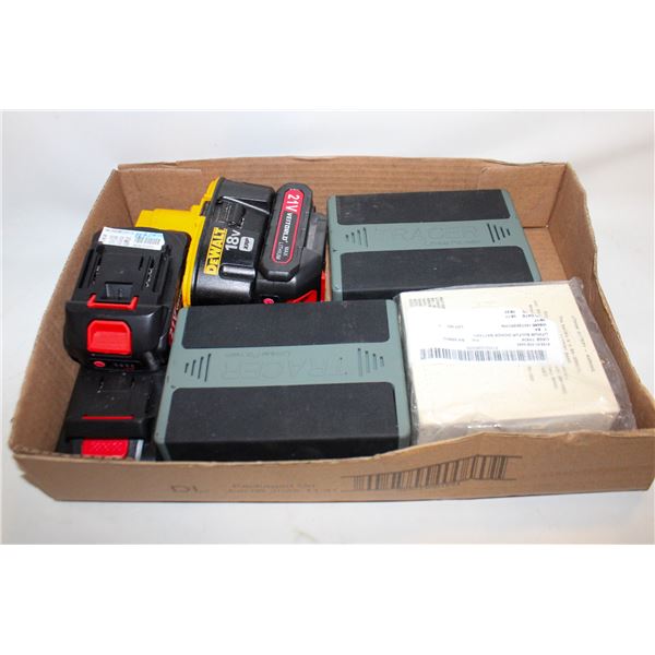 FLAT OF MISC POWER TOOL BATTERIES