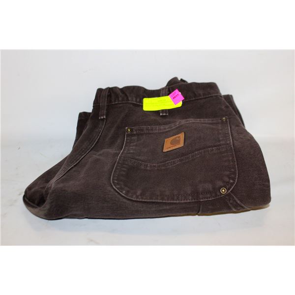 MENS BROWN CARHARTT 34/32 HEAVY WORK DENIM