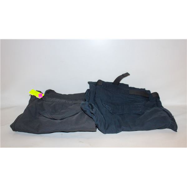 2 PAIRS MENS XXL /30/32 LINED CARGO PANTS