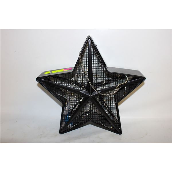 HANGING METAL STAR WITH INSIDE LIGHTING