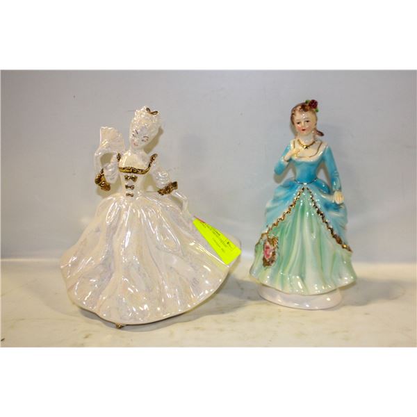 PAIR OF LARGE DRESS CERAMIC FIGURINES