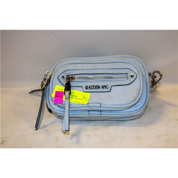MADDEN INC SMALL BLUE CLUTCH PURSE