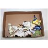 Image 1 : FLAT OF VINTAGE CERAMIC DÉCOR ANIMAL FIGURINES