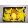 Image 1 : 3 POKEMON STUFFIES INC 2 PIKACHU