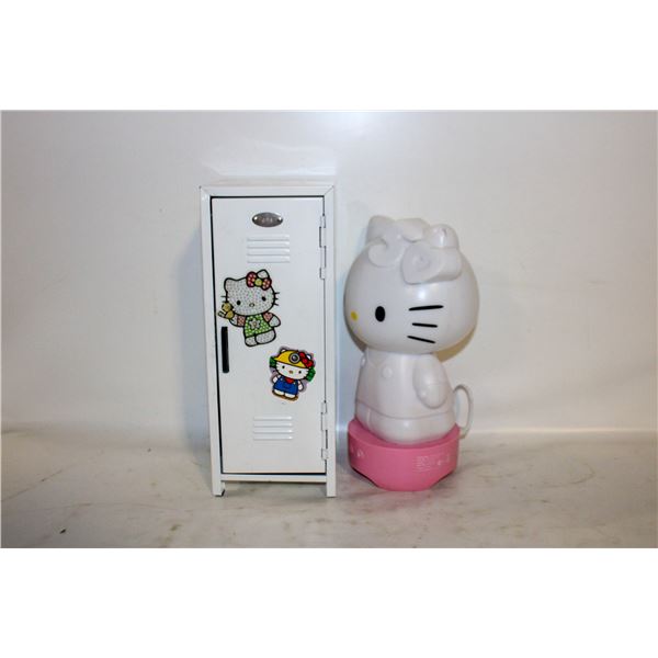 HELLO KITTY STORAGE LOCKER AND NIGHTLIGHT