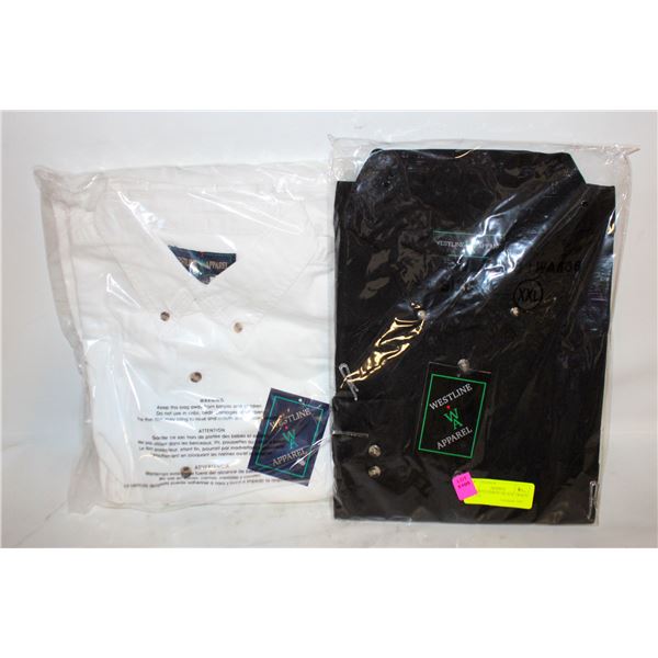 NEW MEN'S SHIRTS 1BLACK 1WHITE SIZE 2XL