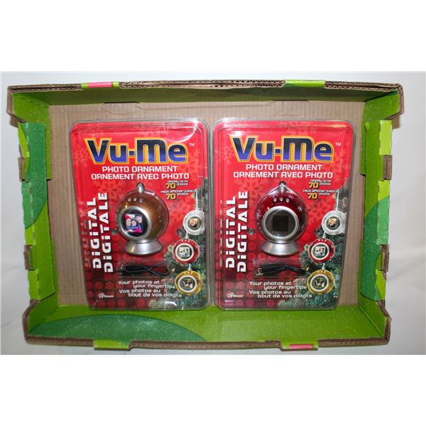 2 NEW VU-ME DIGITAL PHOTO ORN