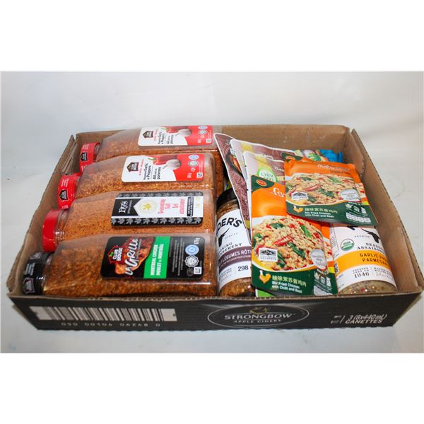 FLAT OF ASSORTED SPICES/NOT OPENED