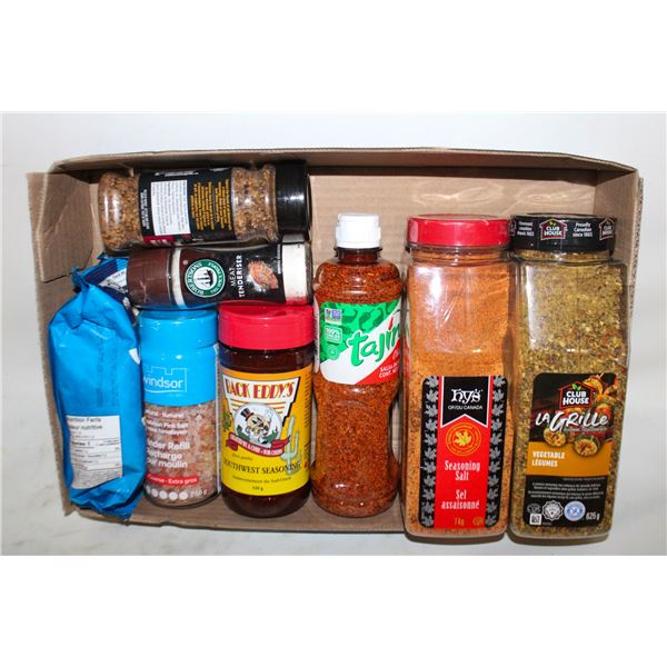 FLAT OF ASSORTED SPICES/NOT OPENED