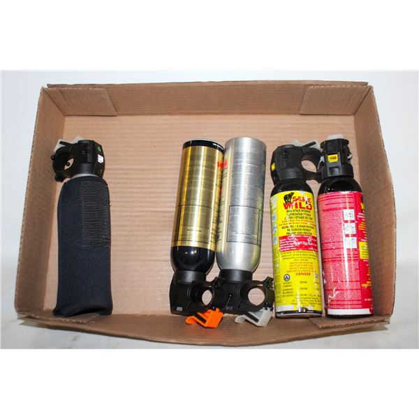 FLAT WITH 5 PEPPER SPRAY CONTAINERS
