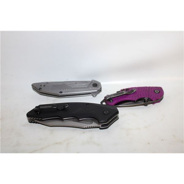 BAG WITH 3 KERSHAW KNIVES