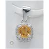 Image 1 : #73-NATURAL YELLOW CITRIN & ZIRCON PENDANT