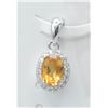 Image 1 : #102-NATURAL CITRIN & CZ  PENDANT
