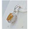 Image 2 : #102-NATURAL CITRIN & CZ  PENDANT