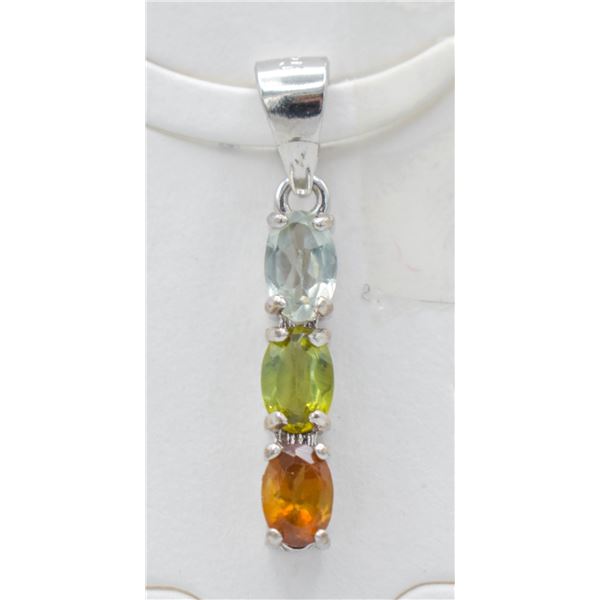 #149-NATURAL MULTI-COLOUR TOURMALINE PENDANT