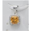 Image 1 : #104-NATURAL CITRIN & ZIRCON   PENDANT