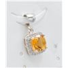 Image 2 : #104-NATURAL CITRIN & ZIRCON   PENDANT