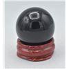 Image 1 : #219-NATURAL BLACK OBSIDIAN SPHERE BALL +STAND