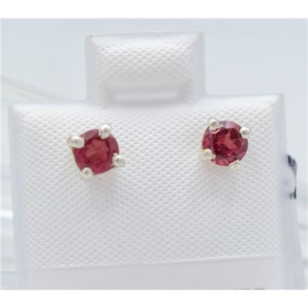 #12-NATURAL GARNET STUD EARRINGS