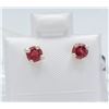 Image 1 : #12-NATURAL GARNET STUD EARRINGS