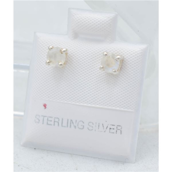 #17-NATURAL MOONSTONE STUD EARRINGS