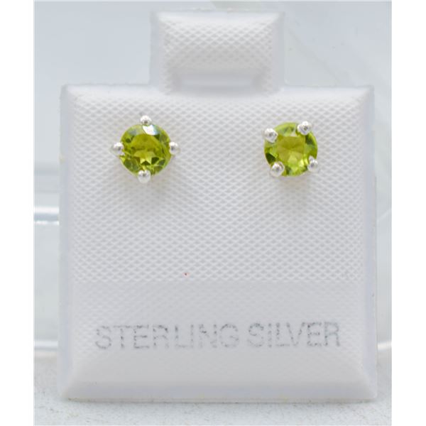 #35- NATURAL GREEN PERIDOT STUD EARRINGS