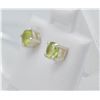 Image 2 : #35- NATURAL GREEN PERIDOT STUD EARRINGS