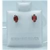 Image 1 : #09-NATURAL GARNET STUD EARRINGS
