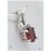 Image 2 : #116-NATURAL GARNET & CZ PENDANT