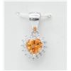 Image 1 : #111-NATURAL CITRIN & ZIRCON   PENDANT