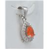 Image 2 : #134-NATURAL ORANG OPAL & ZIRCON PENDANT