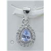 Image 1 : #144-NATURAL TANZANITE  & ZIRCON PENDANT