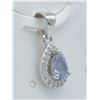 Image 2 : #144-NATURAL TANZANITE  & ZIRCON PENDANT