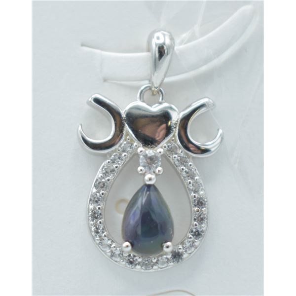 #151- NATURAL MULTI-COLOUR  OPAL & ZC PENDANT