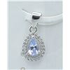 Image 1 : #143-NATURAL TANZANITE  & ZIRCON PENDANT