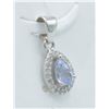 Image 2 : #143-NATURAL TANZANITE  & ZIRCON PENDANT
