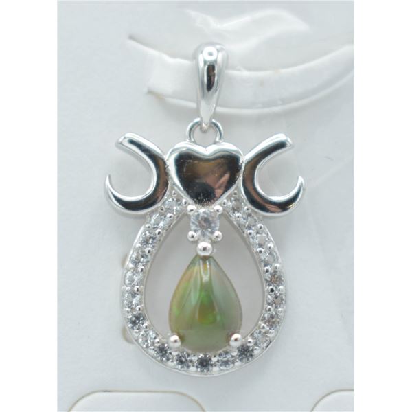 #150- NATURAL MULTI-COLOUR  OPAL & ZC PENDANT