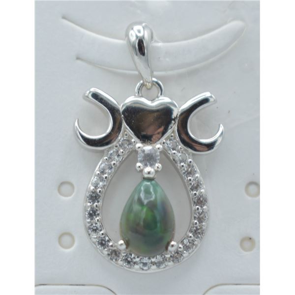 #149- NATURAL MULTI-COLOUR  OPAL & ZC PENDANT