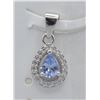 Image 1 : #145-NATURAL TANZANITE  & ZIRCON PENDANT