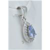 Image 2 : #145-NATURAL TANZANITE  & ZIRCON PENDANT