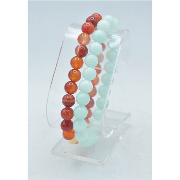 #162- NATURAL ORANG AGTE & MOZARITE BRACELET