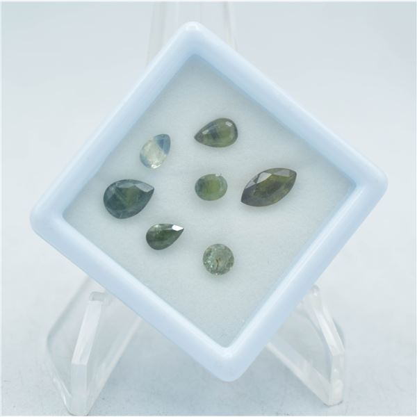 #28-NATURAL GREENISH  SAPPHIRE GEMSTONES  6.50CT